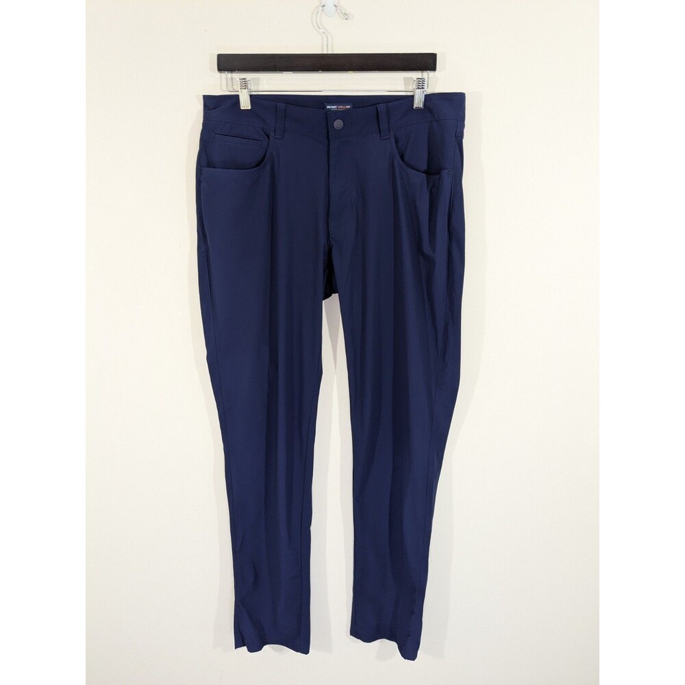 Peter Millar Crown Crafted Men's Size Navy Delvin 5-Pocket Pants 36 x 32